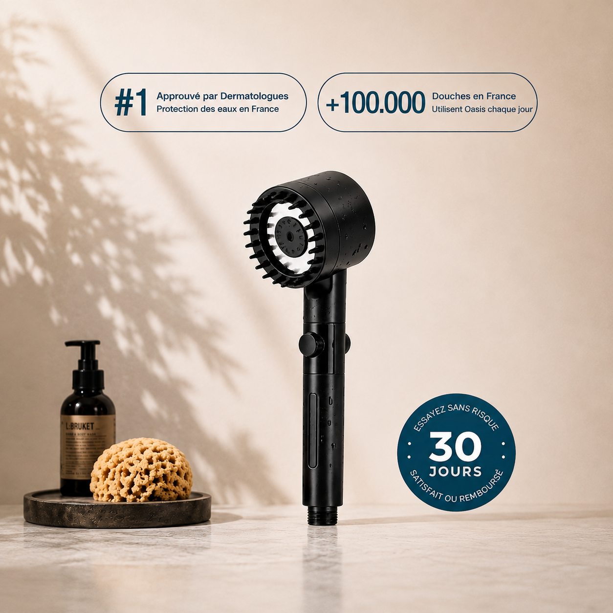 Pommeau de douche a filtre